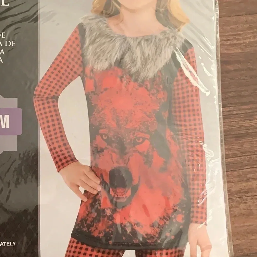Storybook Dark Riding Hood Top Halloween Costume Girls